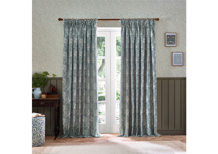 Marigold Pencil Pleat, Indigo - Ready Made Curtains - Image 7